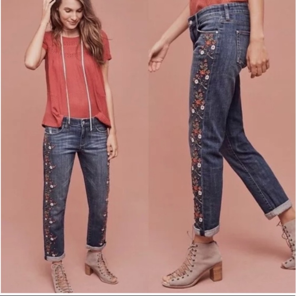 Anthro Pilcro & the Letterpress Boyfriend Jeans